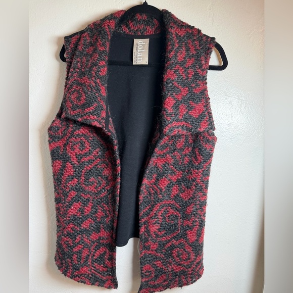 dolan Sweaters - Dolan Left Coast Collection Textured Wool Blend Vest Size Small Made in USA